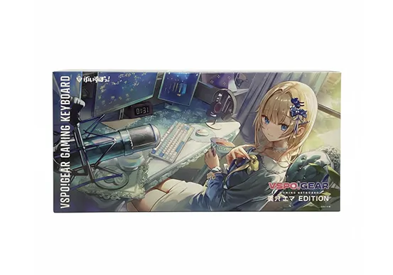 ぶいすぽ　藍沢エマ　キーボード＋マウス 美品 VSPO!GEAR ぶいすぽっ! 藍沢えま EDITION 有線ゲーミング